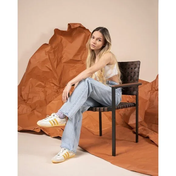 ADIDAS Originals Japan Suede-Trimmed Perforated Leather Sneakers Women's Size 7 - Picture 13 of 16